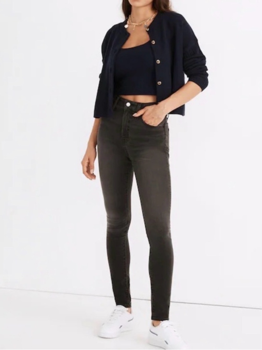 Madewell Curvy Roadtripper 31 T Black wash super soft High-Rise Skinny Jeans